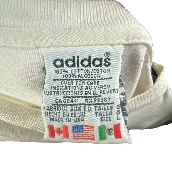 Adidas Vintage 90s Soccer T-Shirt Large - Picture 6 of 9